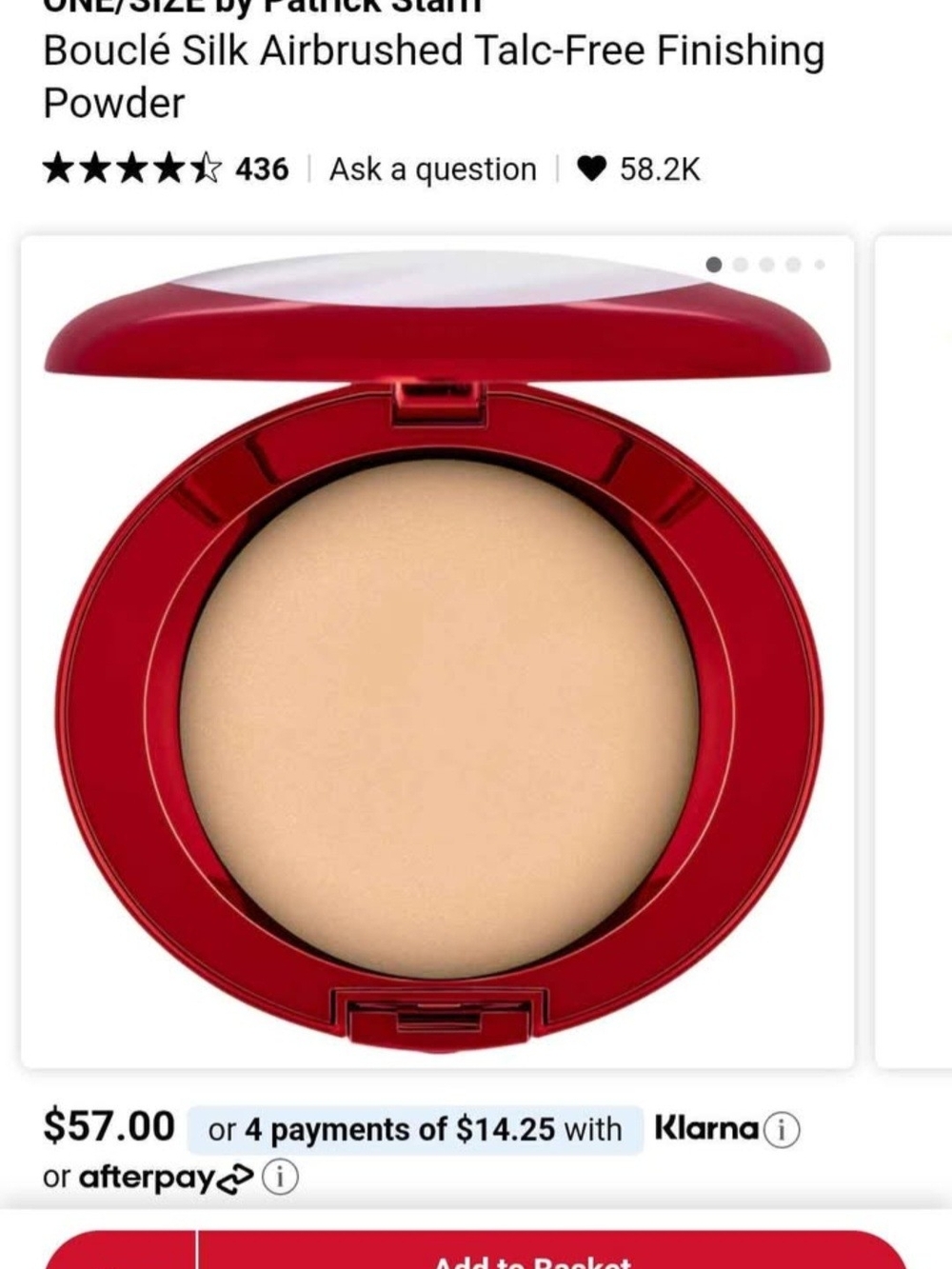 ONE/SIZE Bouclé Silk Talc-Free Finishing Powder — Light